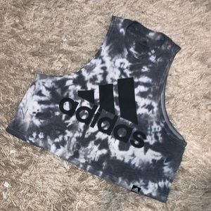 Adidas Originals Tie Dye Cropped Muscle Tank Top